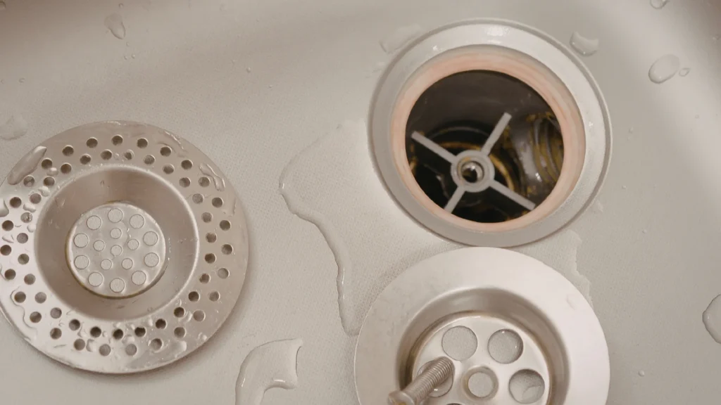 Bathroom sink drain gurgling due to plumbing blockage